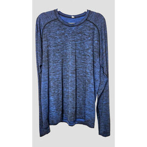 Lululemon Mens Metal Vent Time To Get Dirty Shirt Large Blue Long Sleeve Active